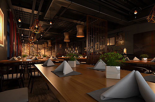 衡东简约大气中式风格餐厅设计装修效果图