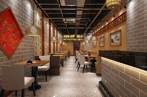 衡东传统中式餐厅餐馆装修设计效果图