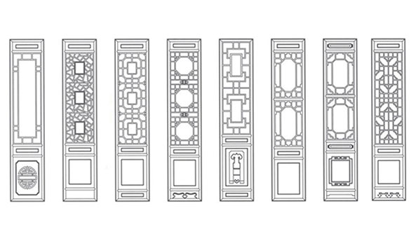 衡东喜迎门中式花格CAD设计图样式大全